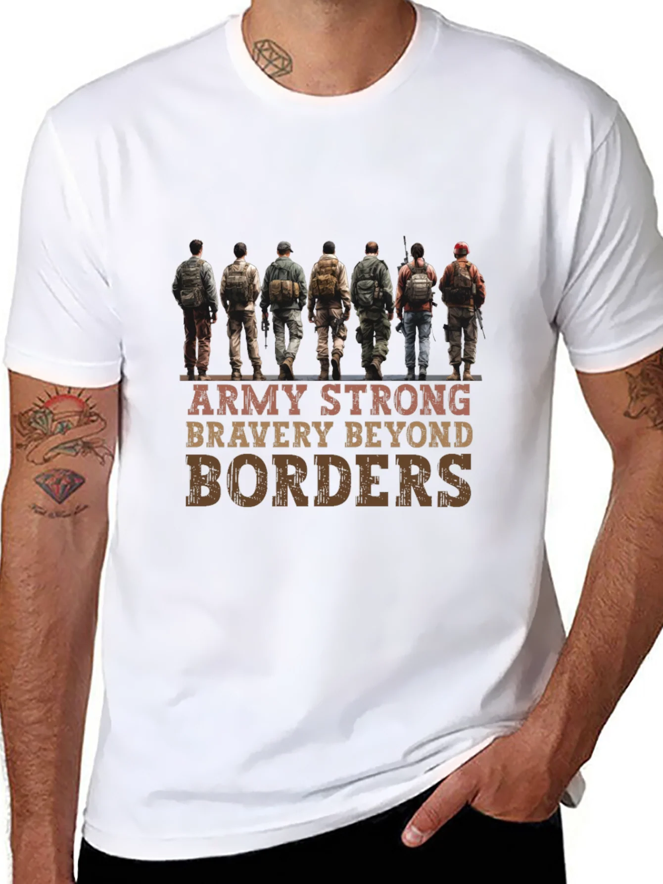 Army Strong T-Shirt - Bravery Beyond Borders