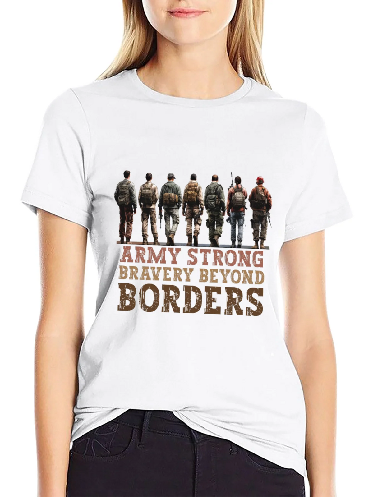 Army Strong T-Shirt - Bravery Beyond Borders