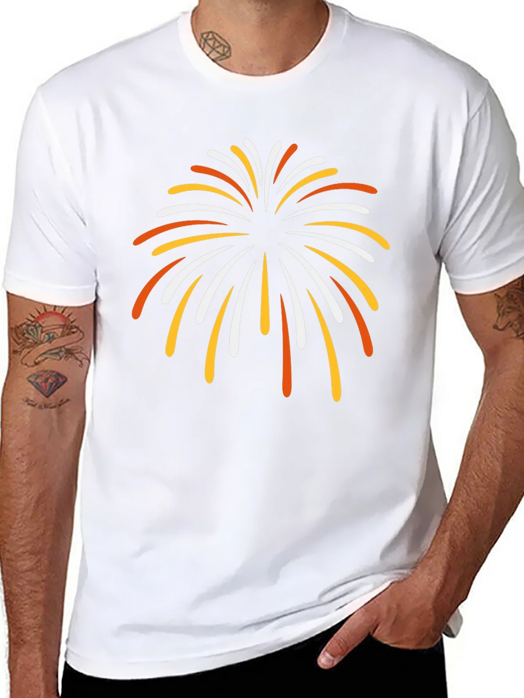 Fireworks Graphic Tee - Soft Cotton Blend