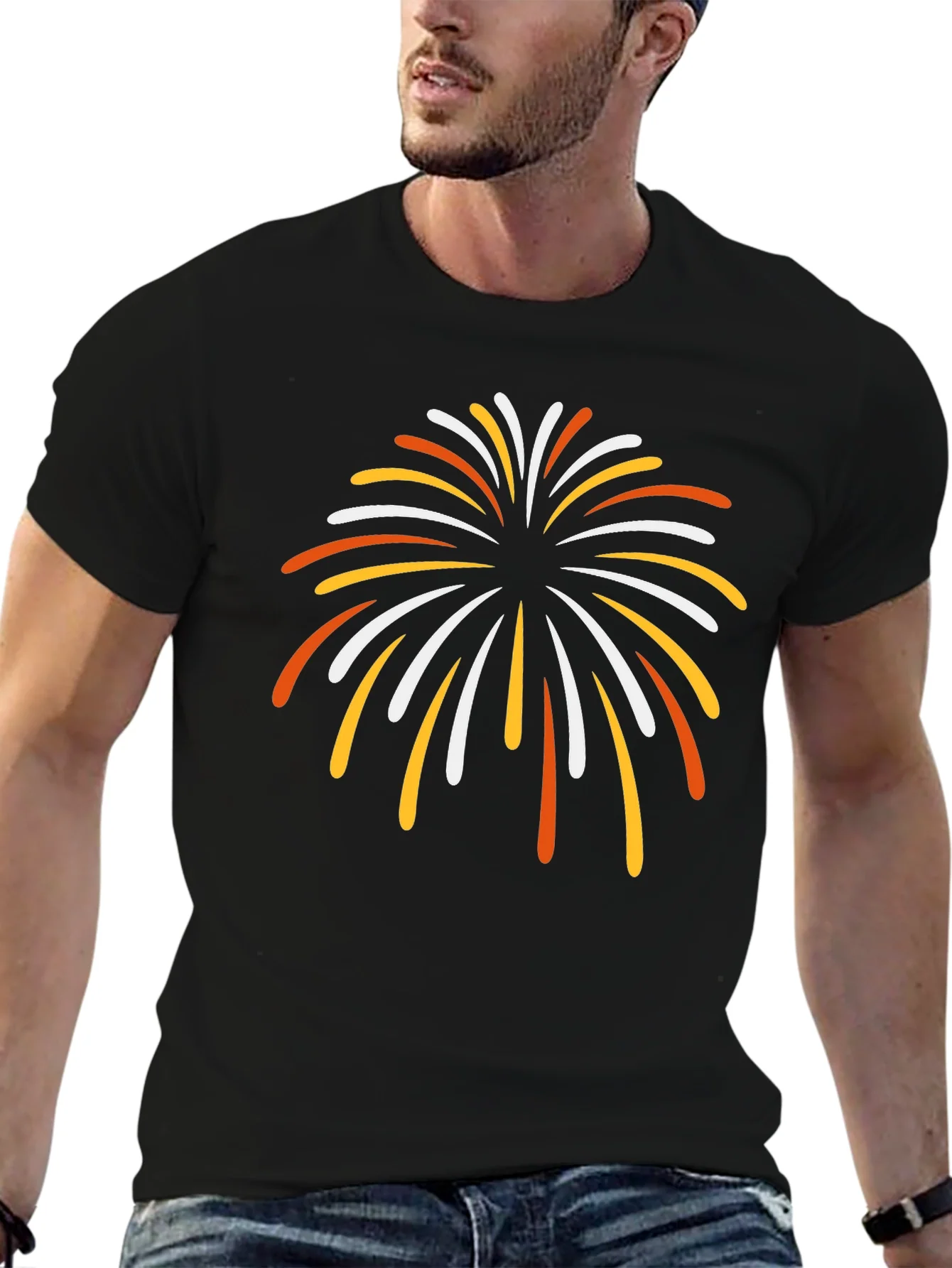 Fireworks Graphic Tee - Soft Cotton Blend