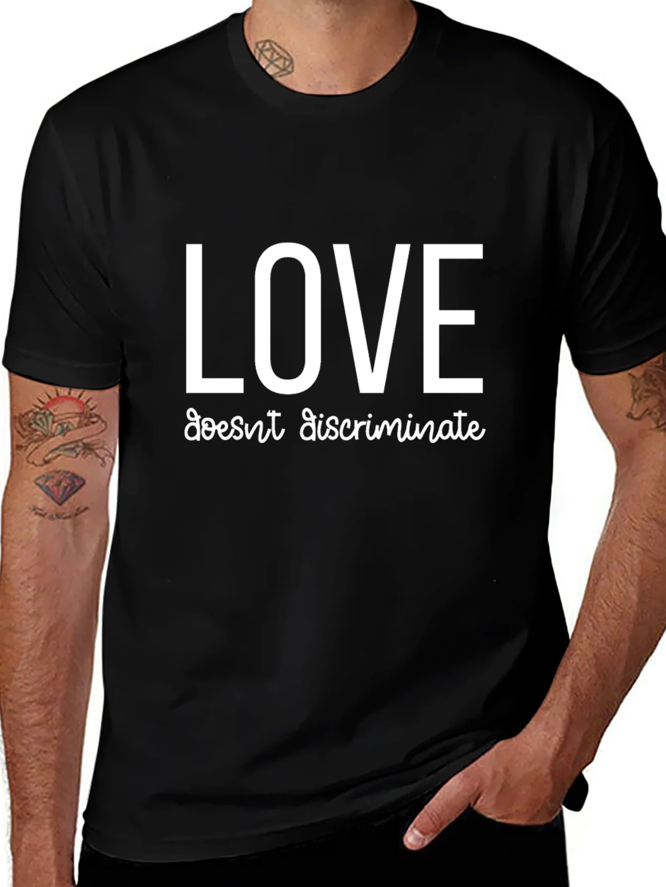 Love Doesnt Discriminate Tee - Black