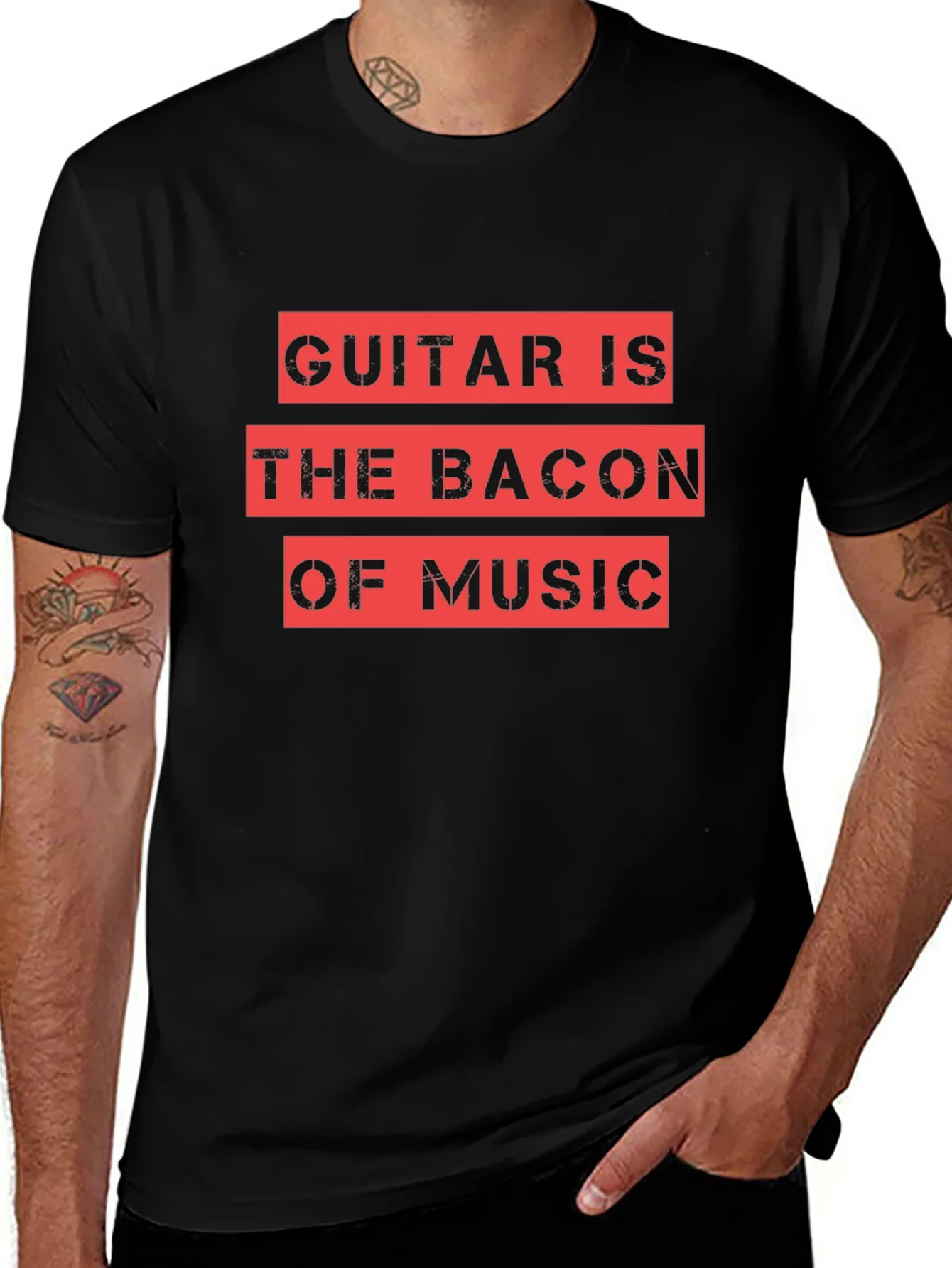 Guitar is the Bacon of Music Graphic Tee