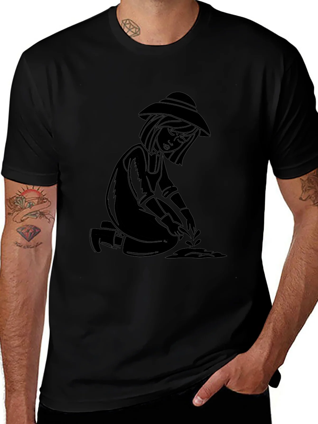 Gardener Graphic Tee - Black Unisex T-Shirt