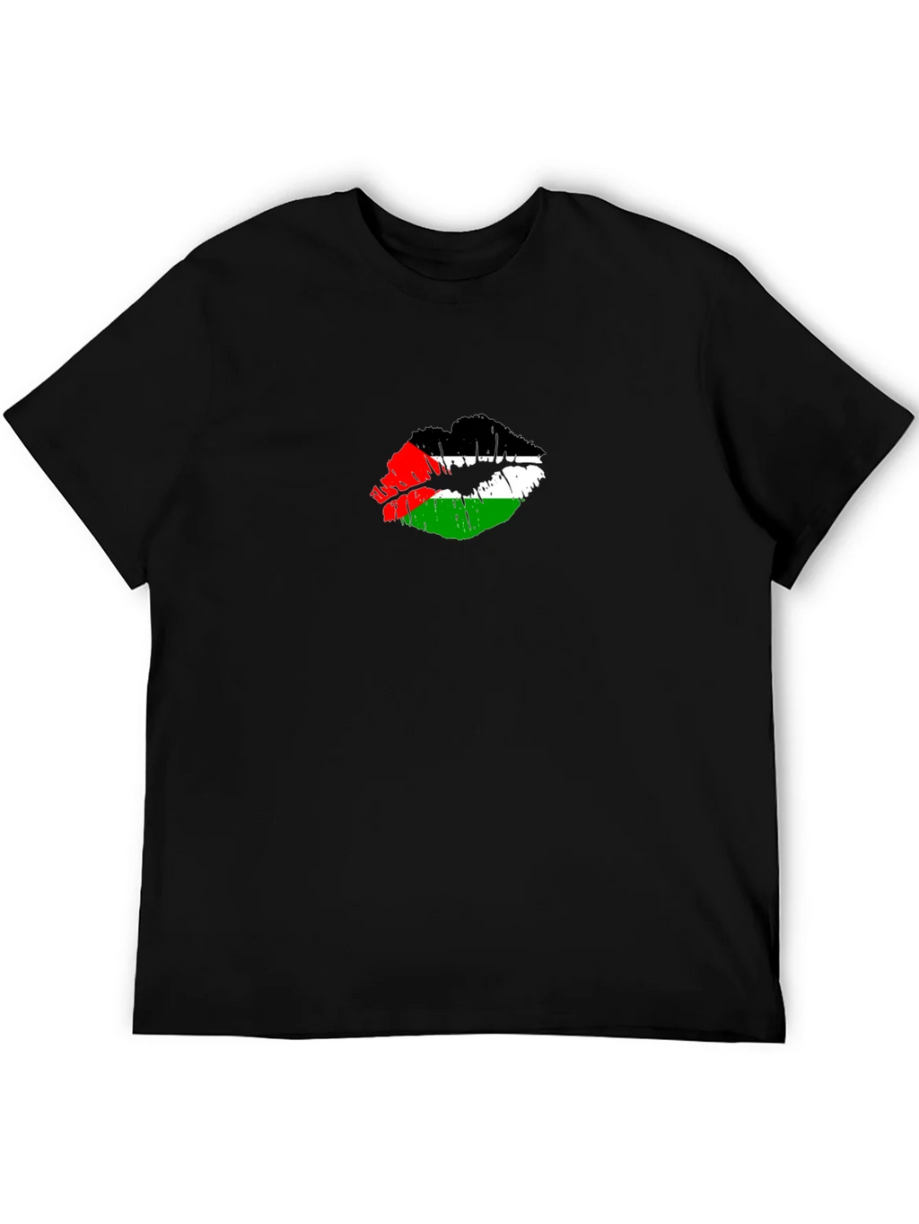 Palestine Flag Lips T-Shirt - Unique Graphic Tee