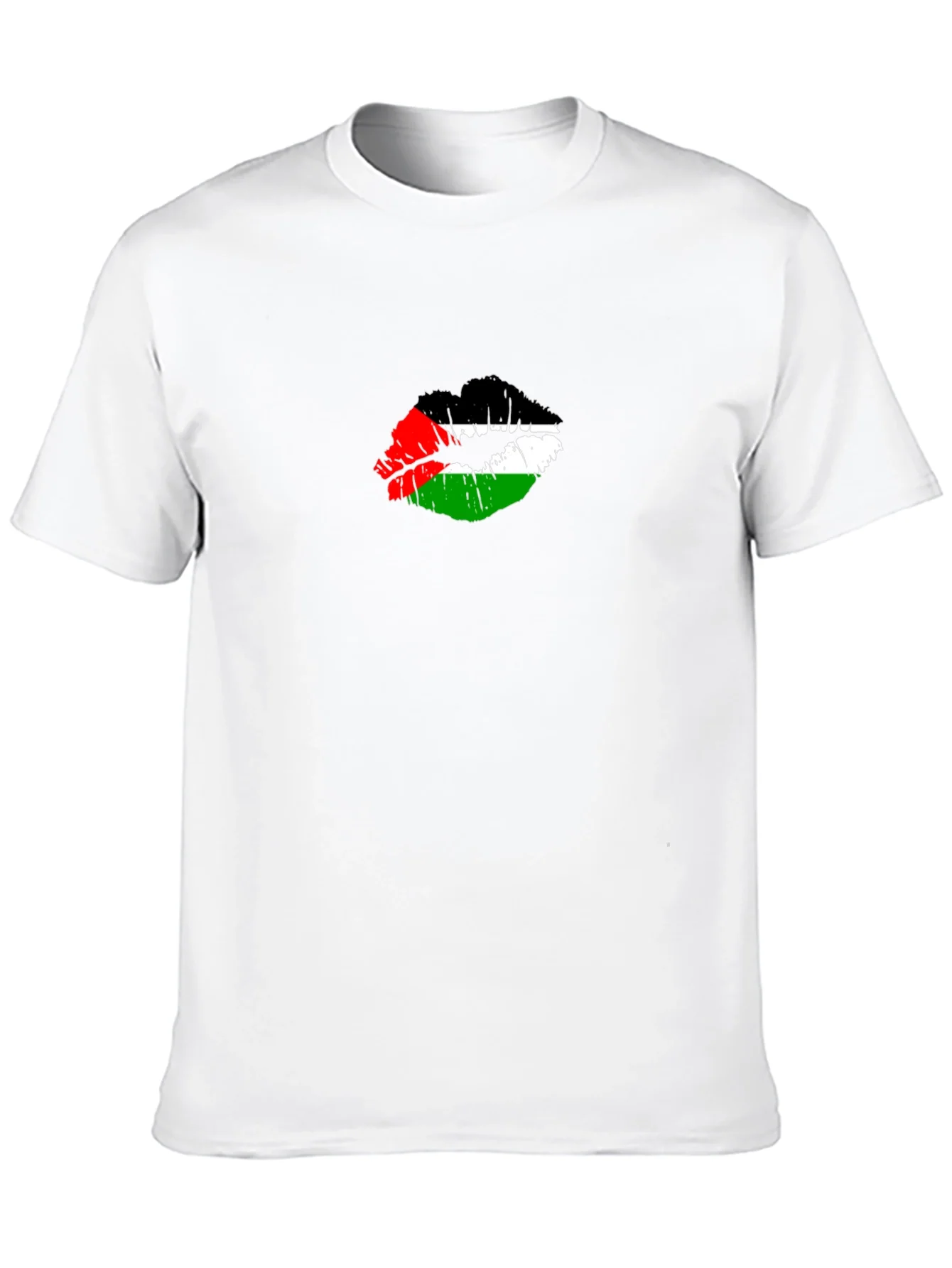 Palestine Flag Lips T-Shirt - Unique Graphic Tee