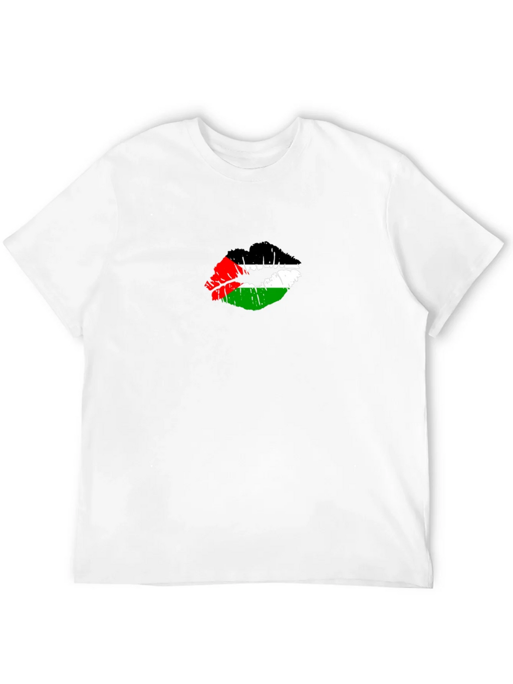 Palestine Flag Lips T-Shirt - Unique Graphic Tee