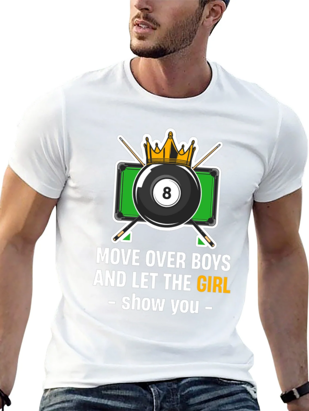 Billiards Girl T-Shirt - Move Over Boys