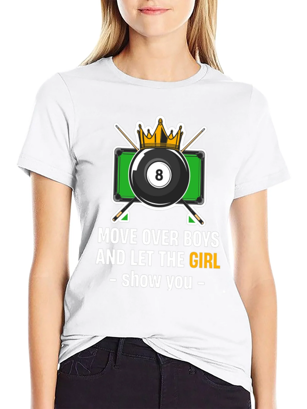 Billiards Girl T-Shirt - Move Over Boys