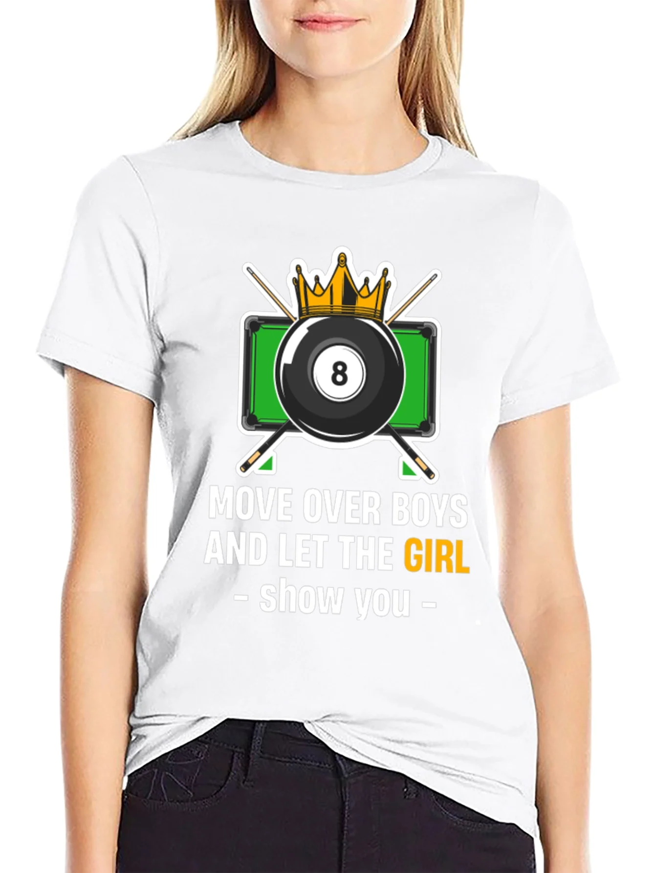 Billiards Girl T-Shirt - Move Over Boys
