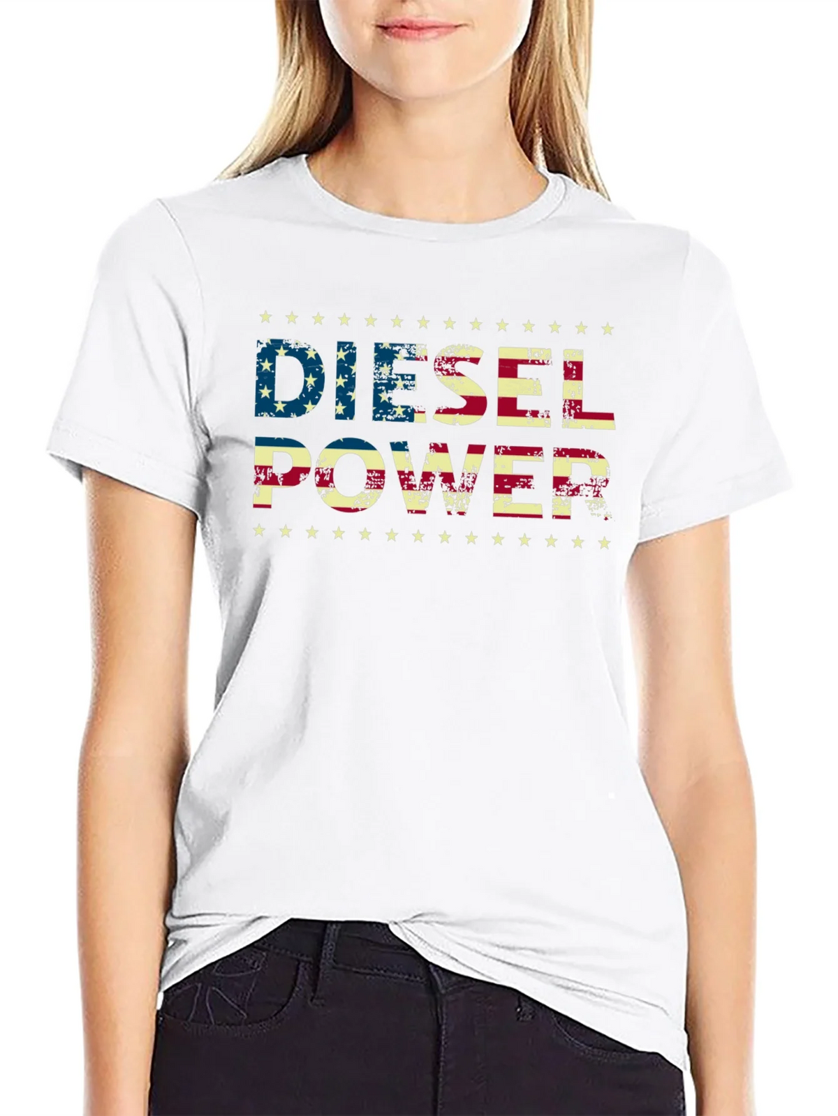 Diesel Power American Flag Graphic T-Shirt