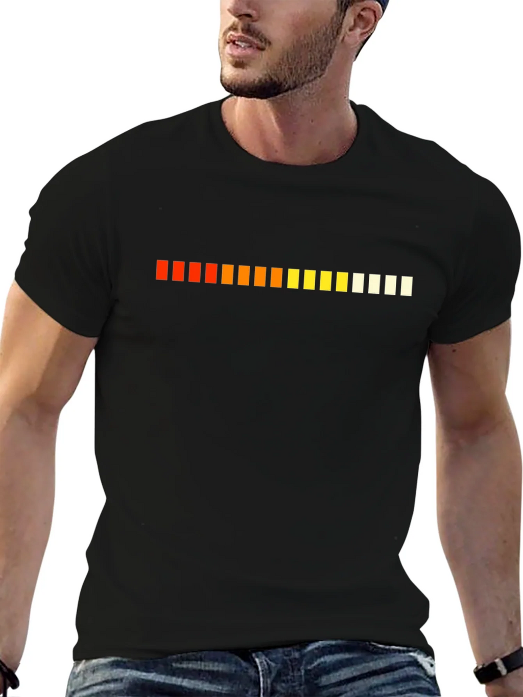 Cool Equalizer Graphic Black T-Shirt