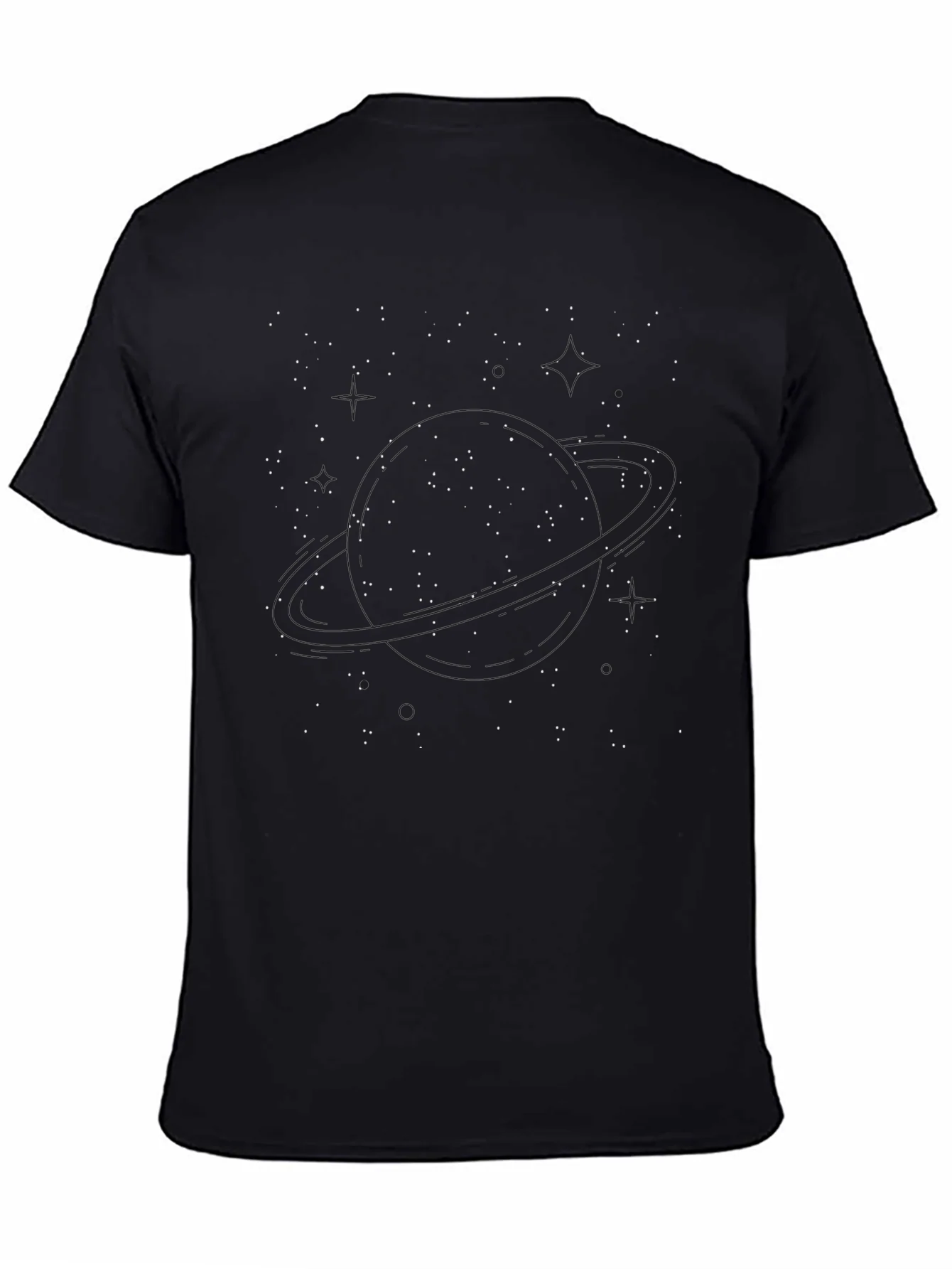 Constellation Print Black T-Shirt