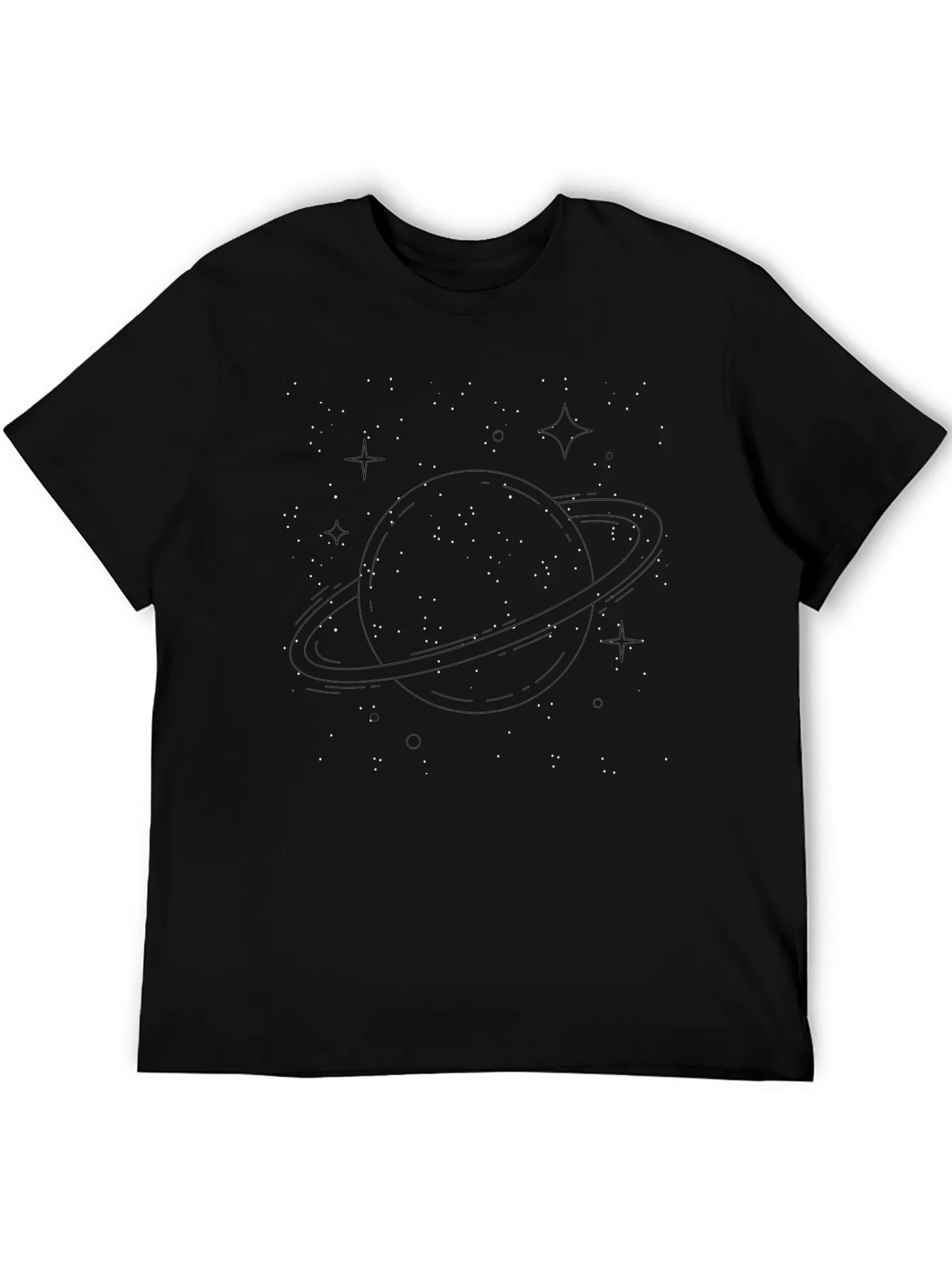 Constellation Print Black T-Shirt