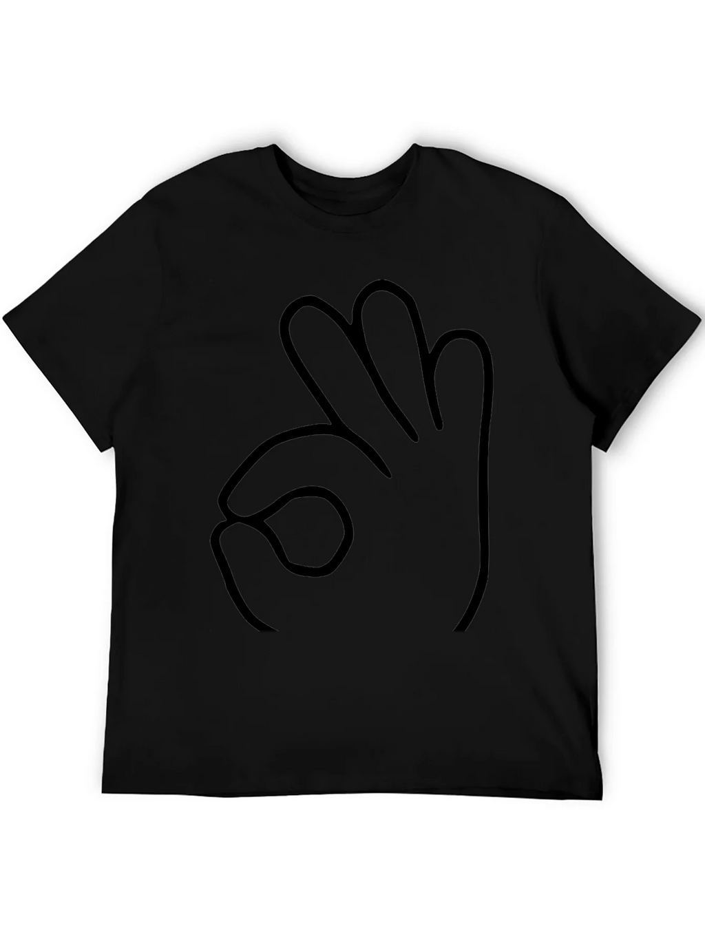 Funny Hand Gesture Black T-Shirt