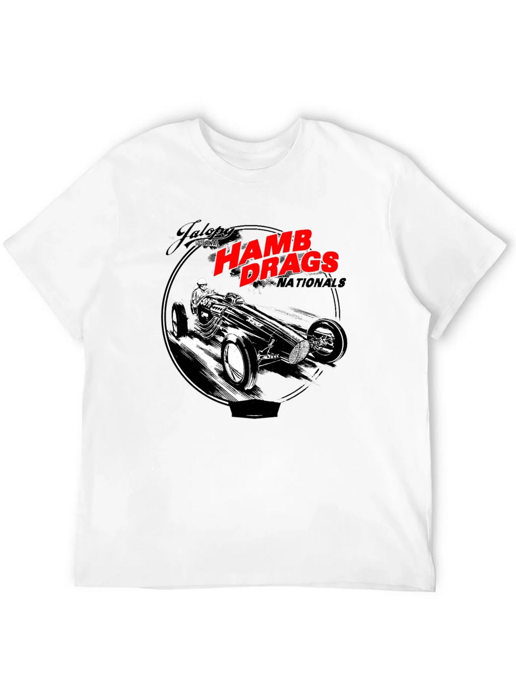 HAMB Drags Nationals Black T-Shirt Car Design