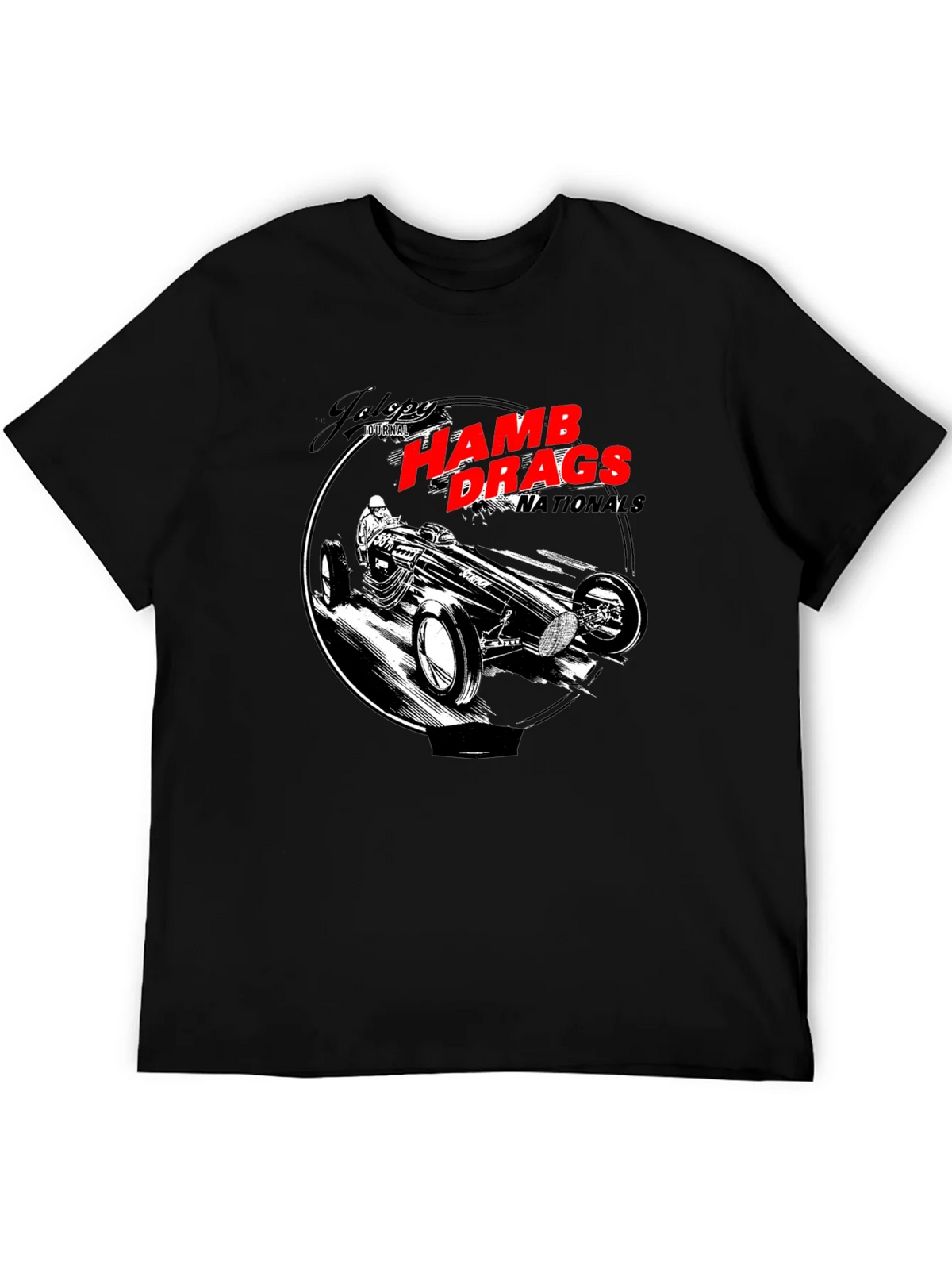HAMB Drags Nationals Black T-Shirt Car Design