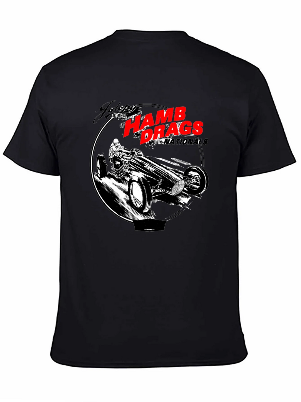 HAMB Drags Nationals Black T-Shirt Car Design