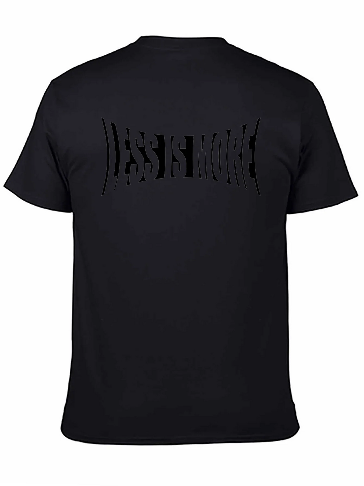 Less is More Graphic Tee - Premium Black Cotton T-Shirt