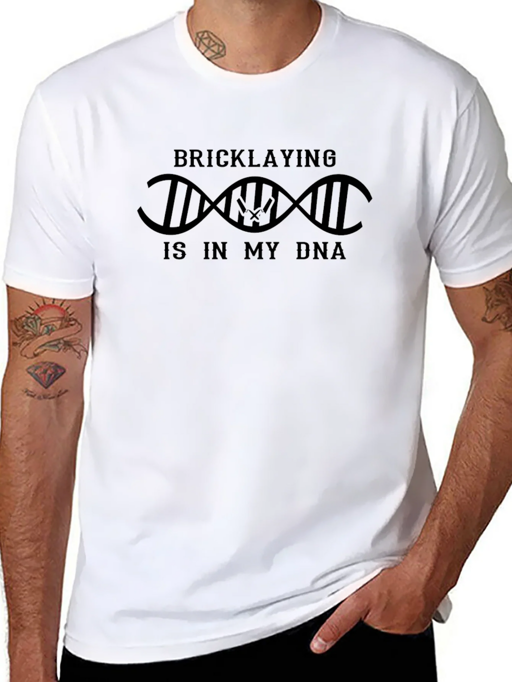 Bricklaying DNA T-Shirt - Construction Worker Pride