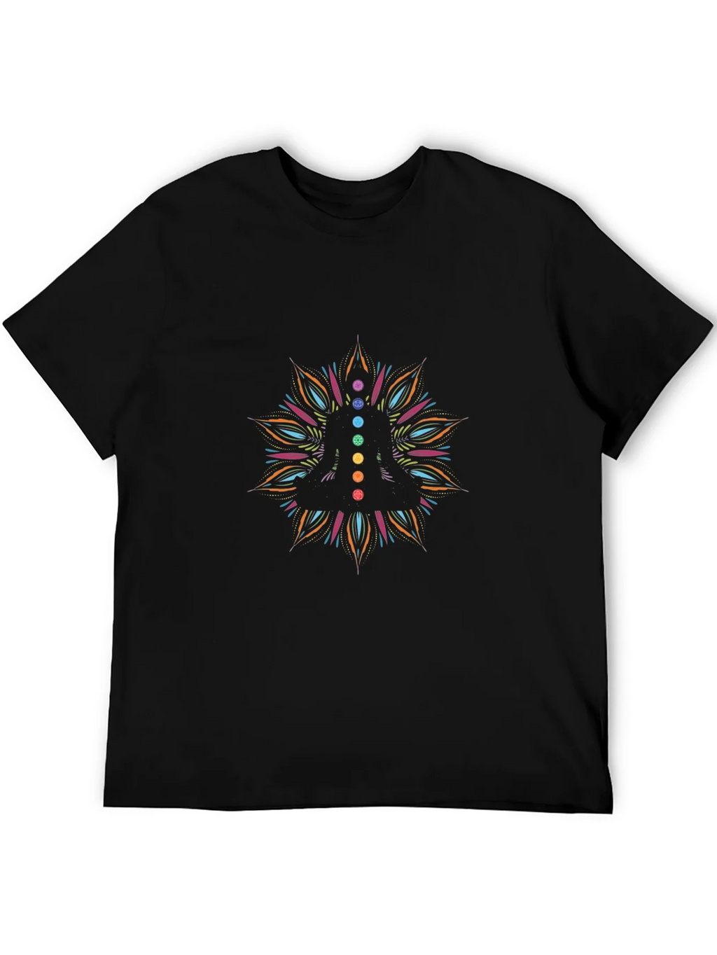 Chakra Mandala Black T-Shirt