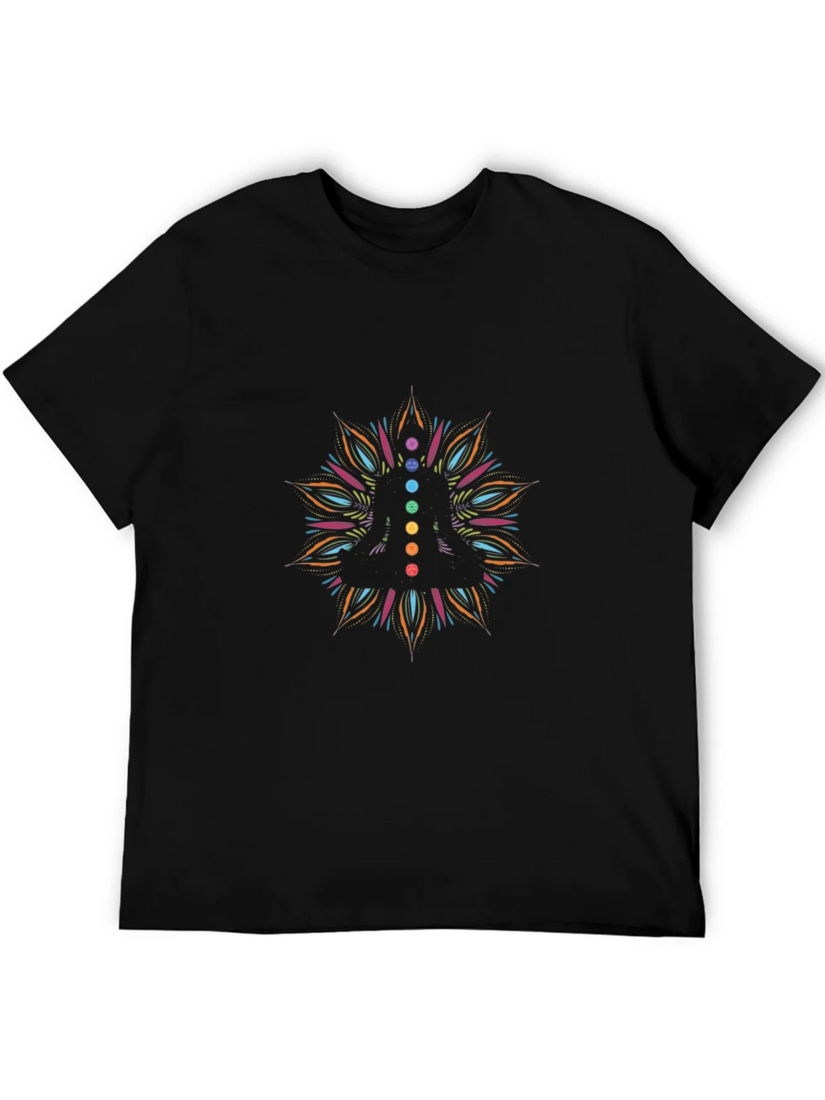 Chakra Mandala Black T-Shirt