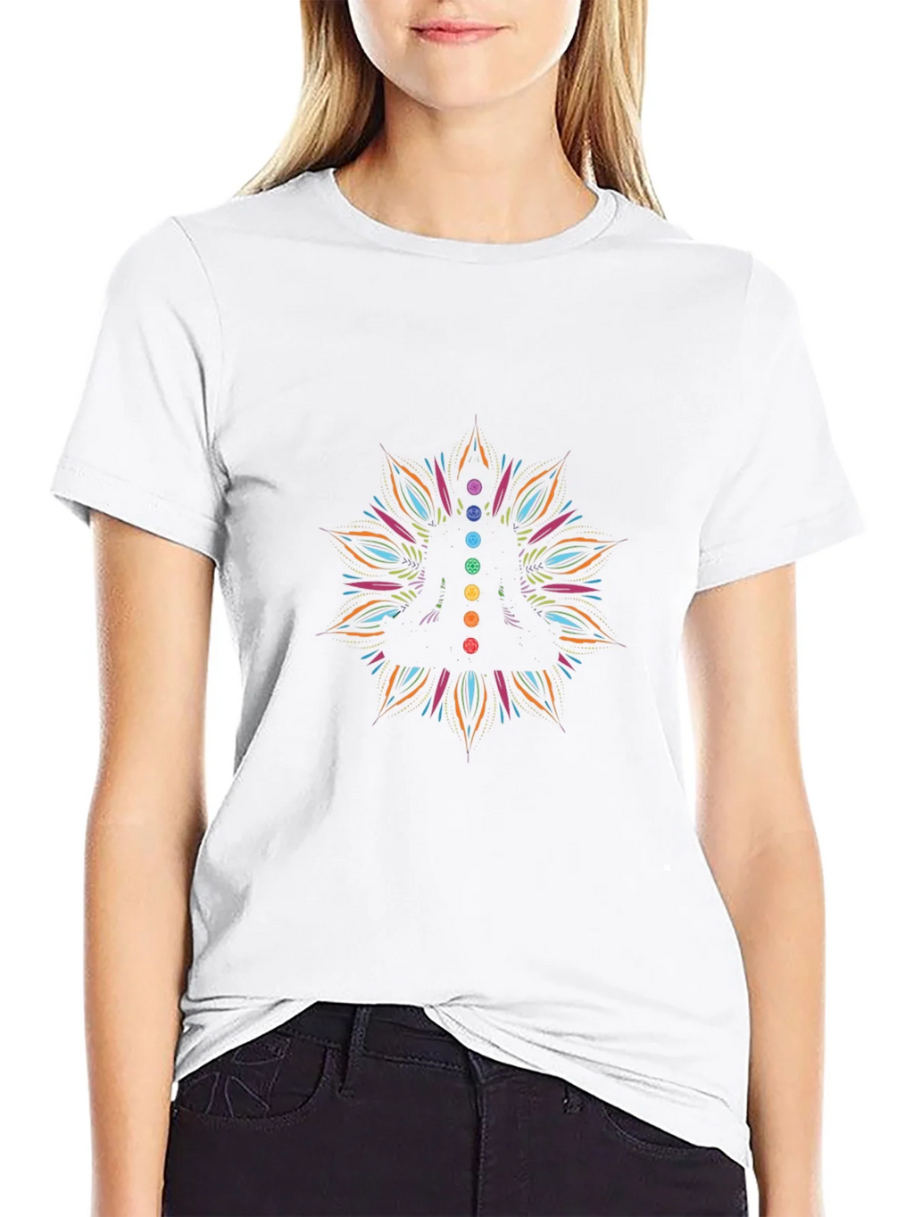 Chakra Mandala Black T-Shirt