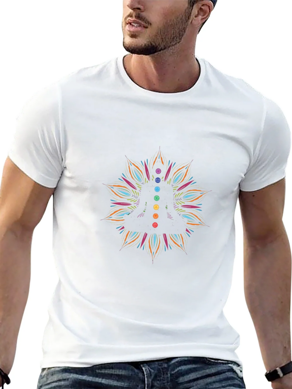 Chakra Mandala Black T-Shirt