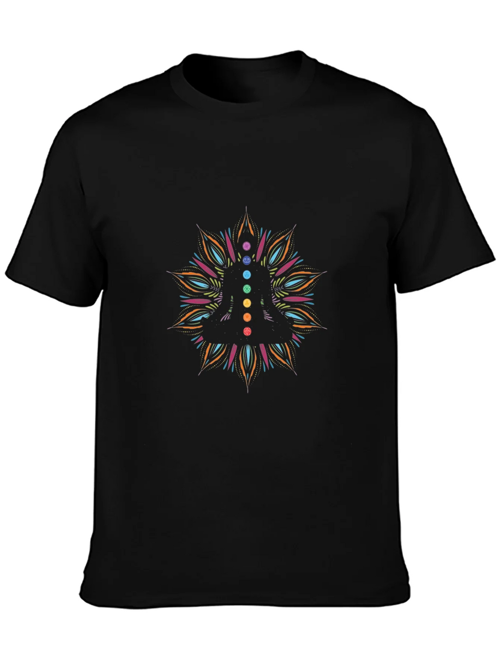 Chakra Mandala Black T-Shirt