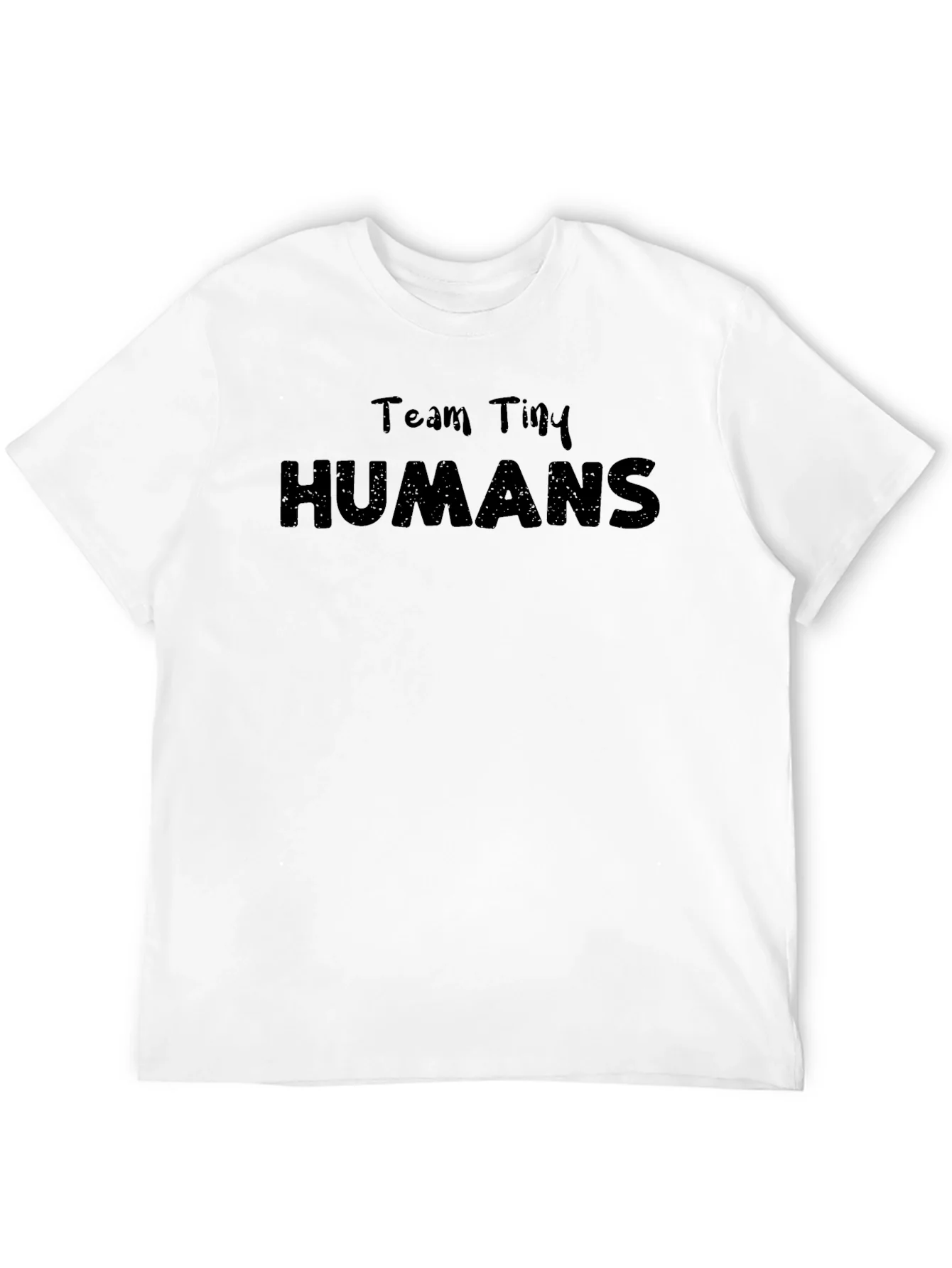 Team Tiny Humans Black Graphic T-Shirt
