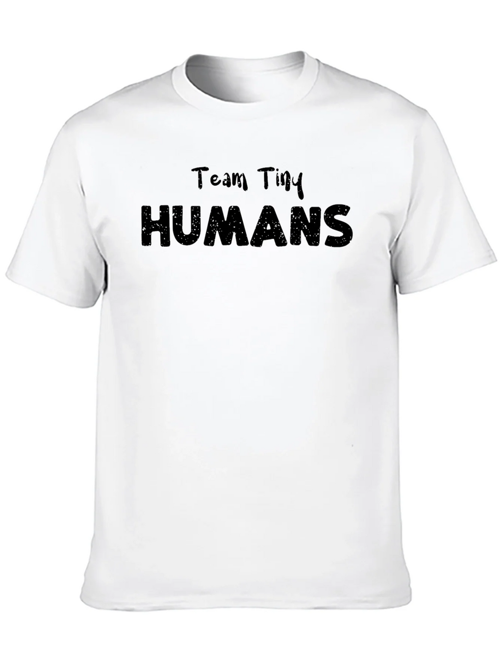 Team Tiny Humans Black Graphic T-Shirt