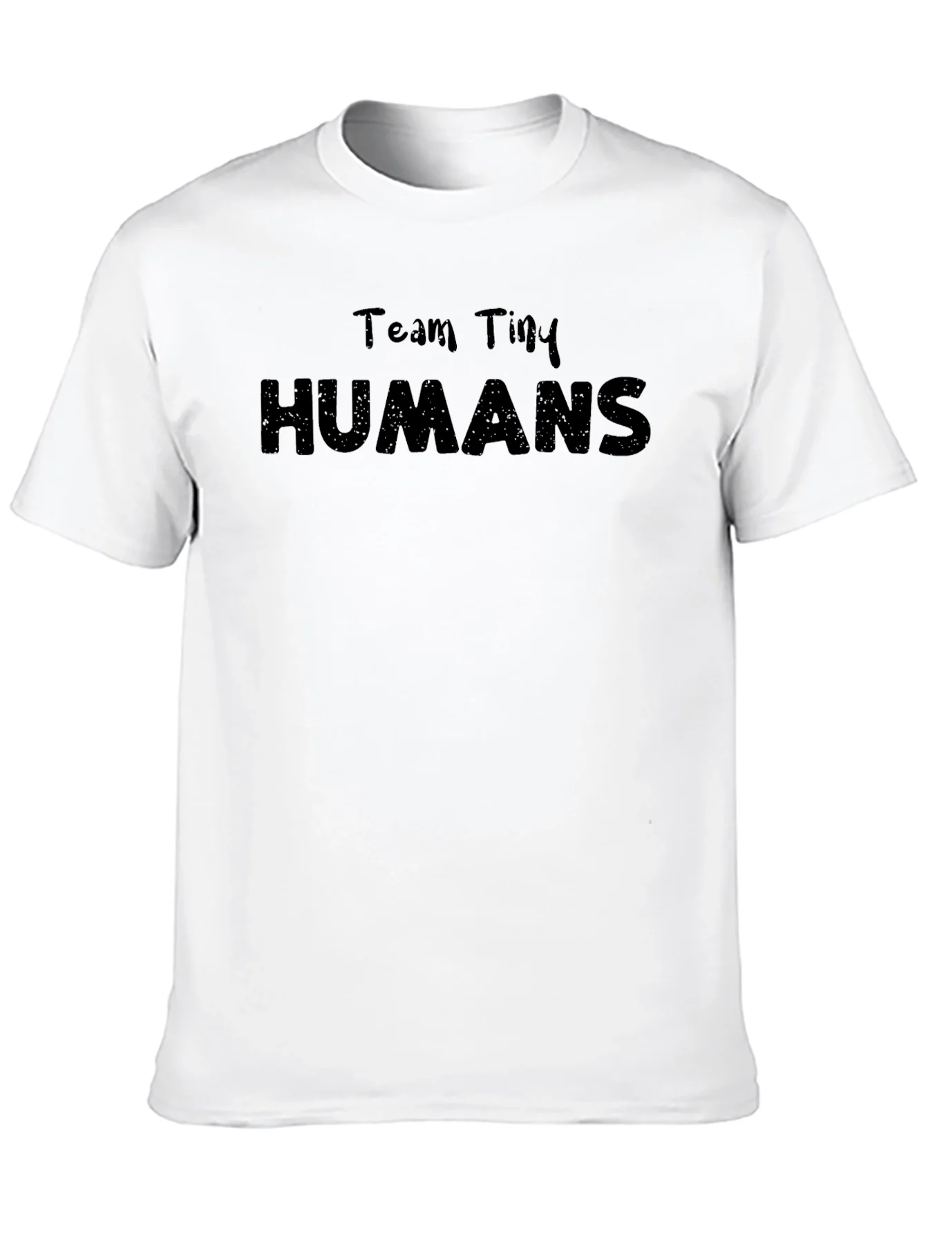 Team Tiny Humans Black Graphic T-Shirt