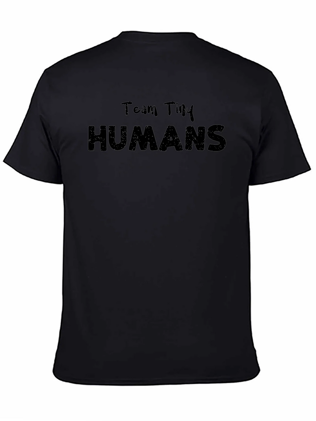 Team Tiny Humans Black Graphic T-Shirt
