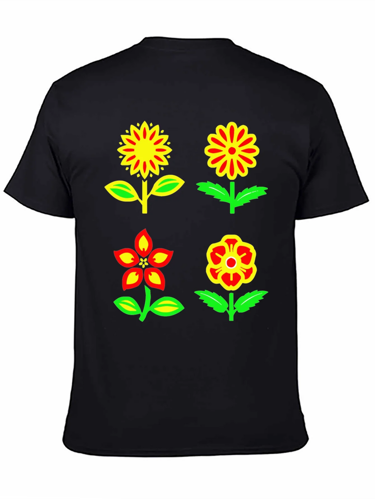 Floral Graphic T-Shirt - Bold Colorful Design
