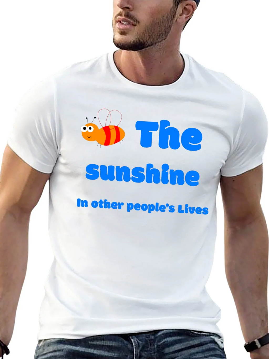 Sunshine Bee Graphic Tee - Positive Vibes T-Shirt