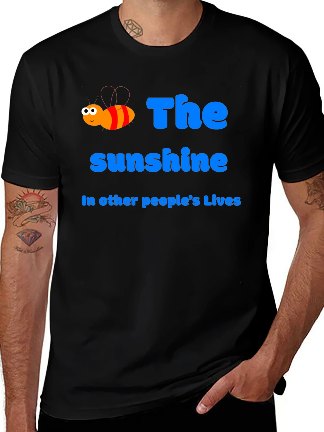 Sunshine Bee Graphic Tee - Positive Vibes T-Shirt