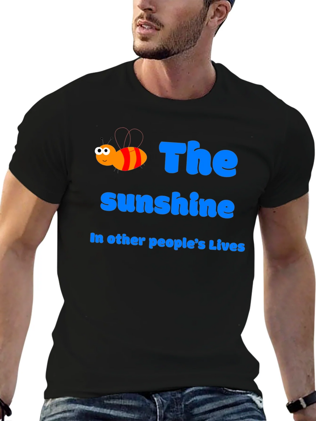 Sunshine Bee Graphic Tee - Positive Vibes T-Shirt