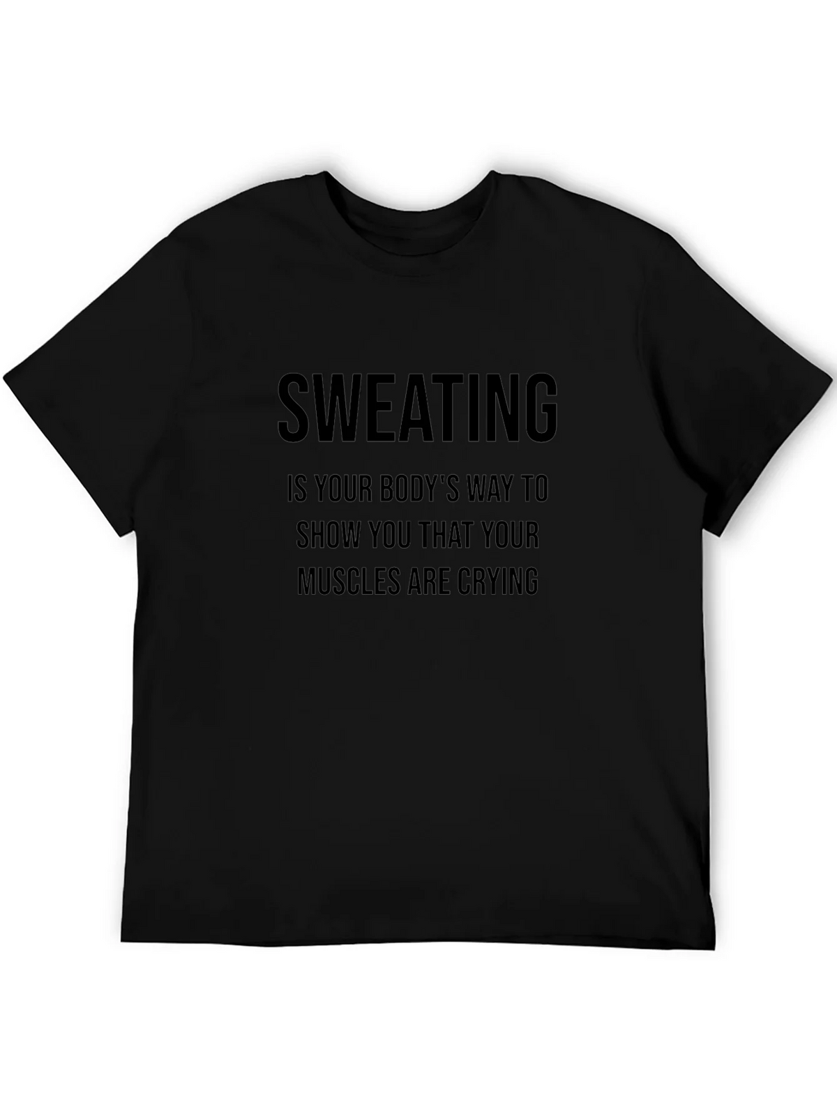Sweating Muscles Graphic Tee - Workout Humor Shirt