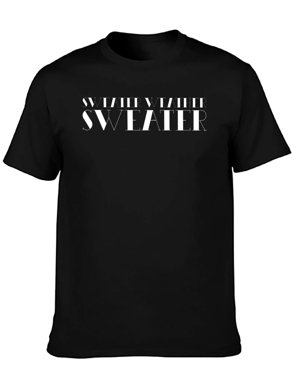Stylish Sweater Weather Black Graphic T-Shirt
