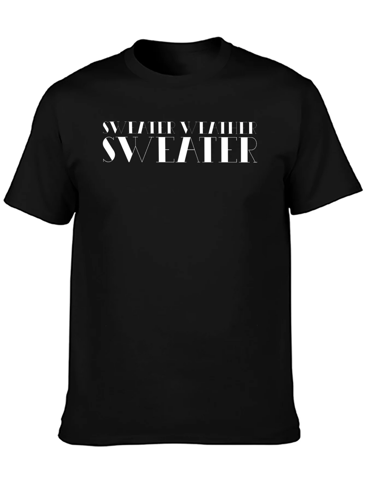 Stylish Sweater Weather Black Graphic T-Shirt