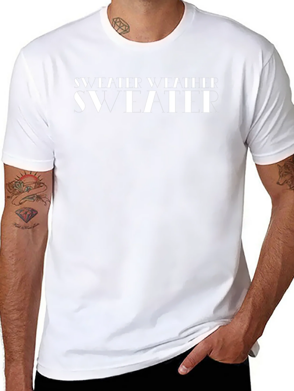 Stylish Sweater Weather Black Graphic T-Shirt