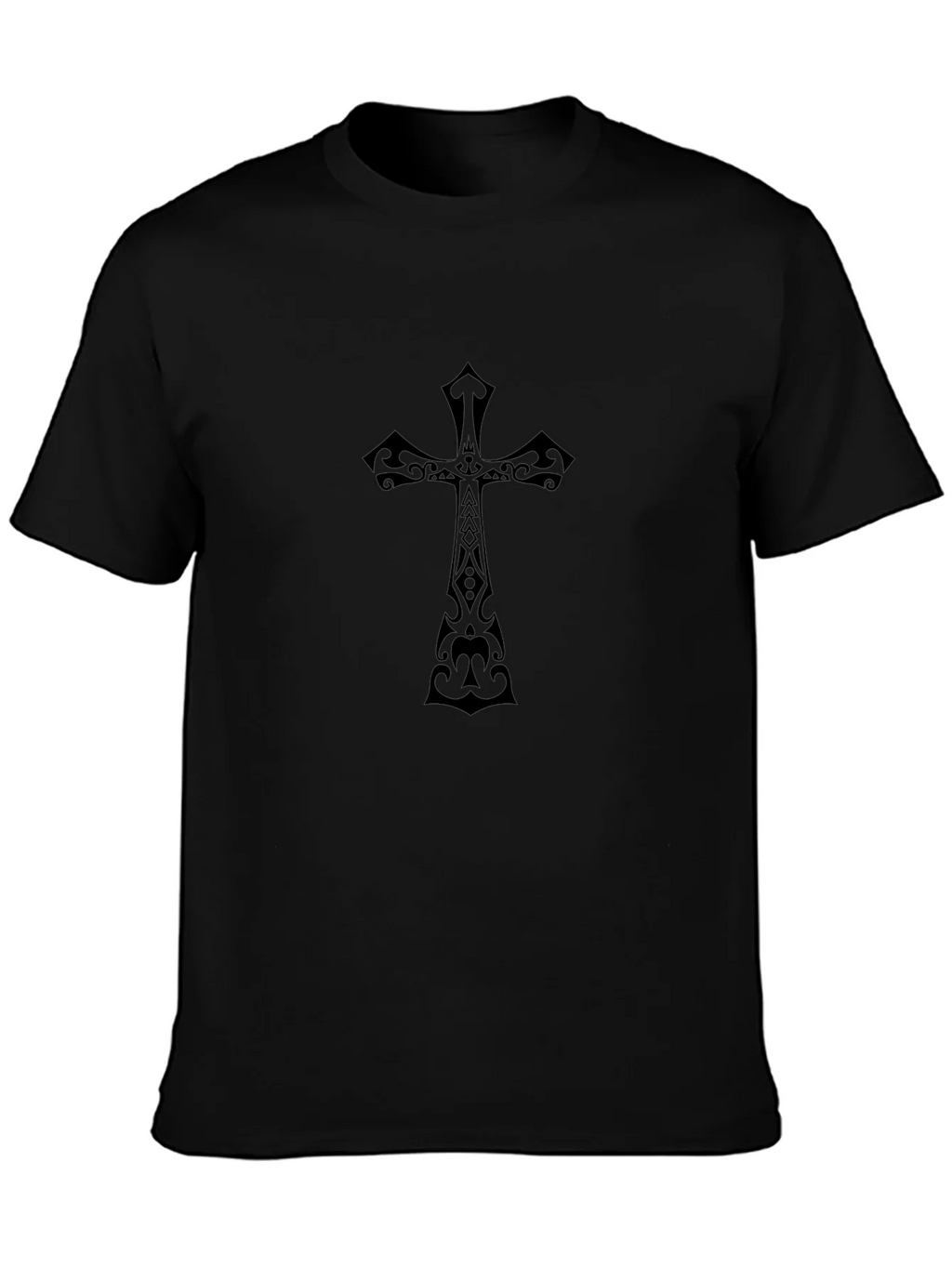 Black Christian Cross Graphic Tee