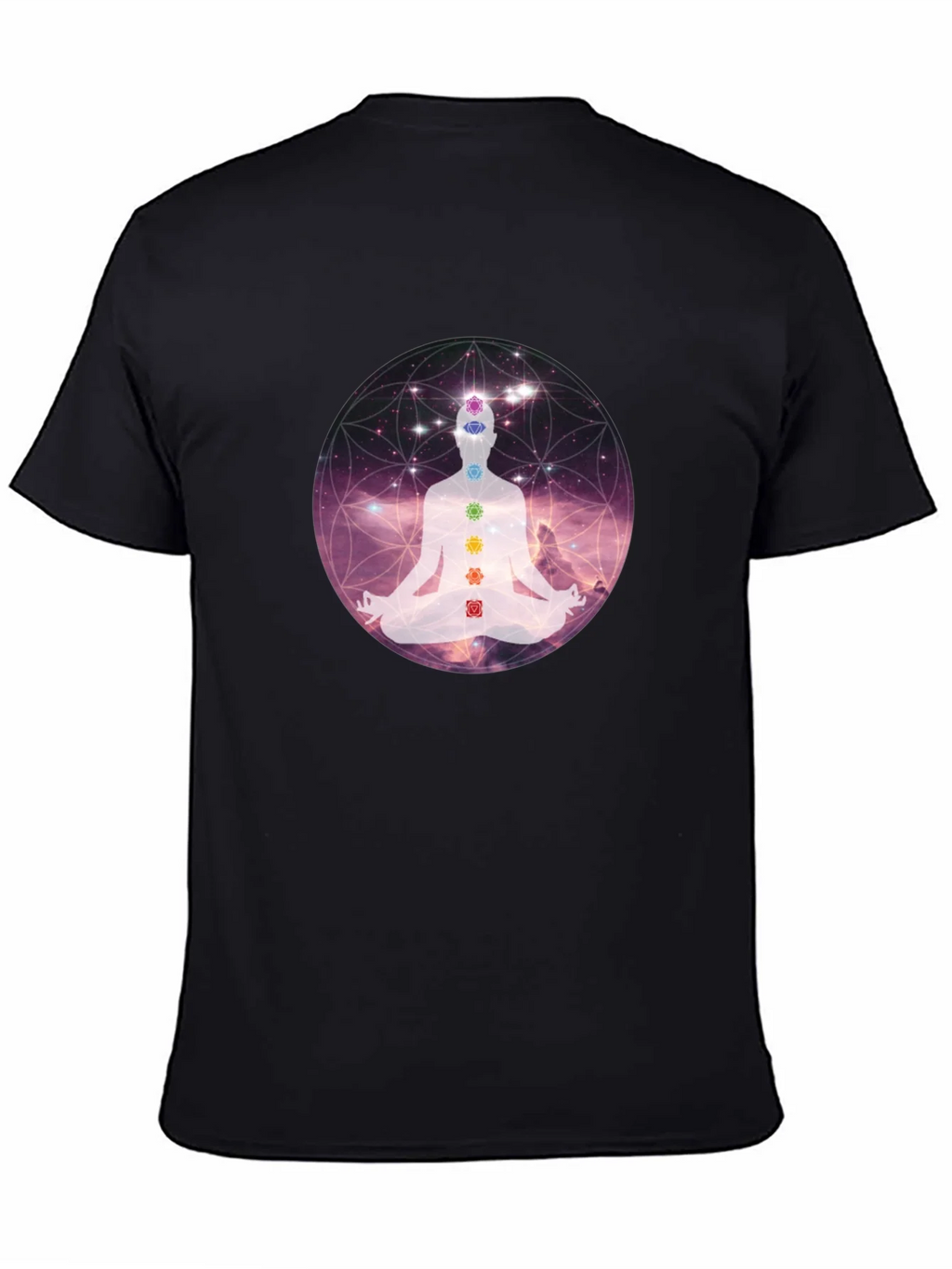 Chakra Meditation Graphic Tee - Relaxing Comfort