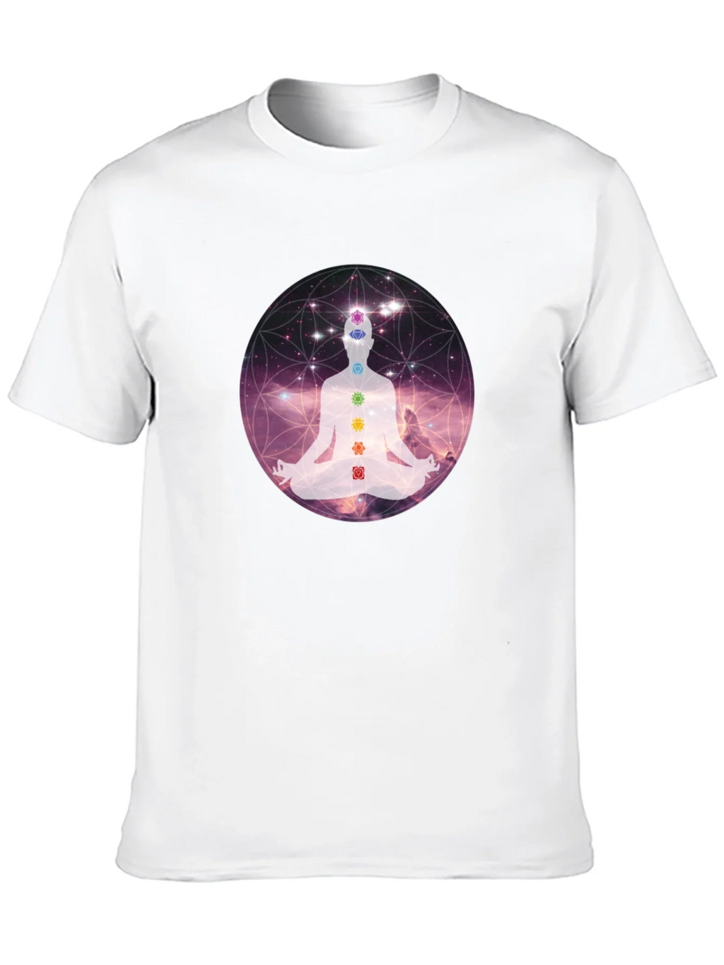 Chakra Meditation Graphic Tee - Relaxing Comfort