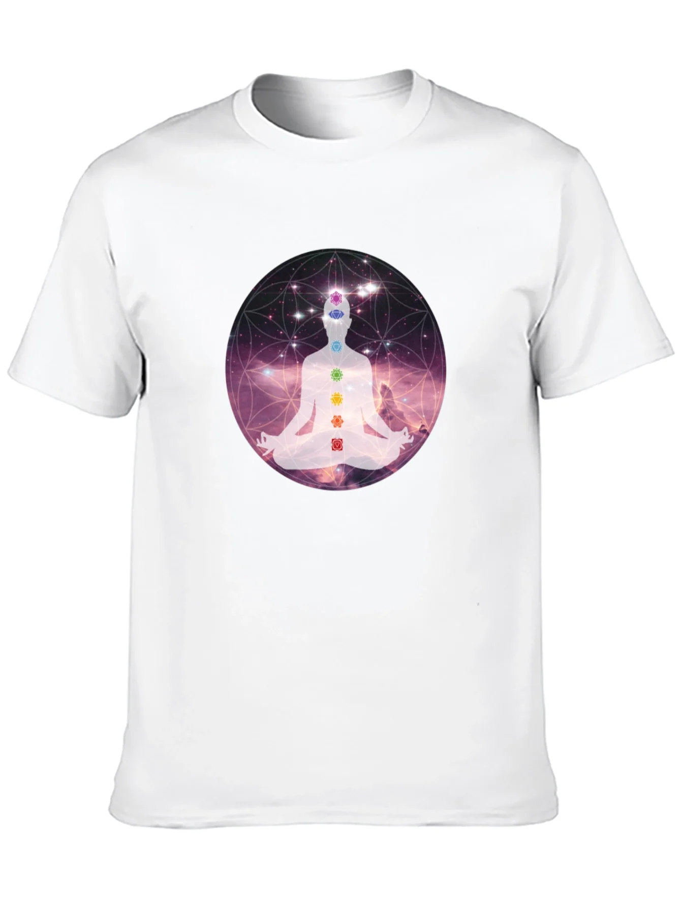 Chakra Meditation Graphic Tee - Relaxing Comfort