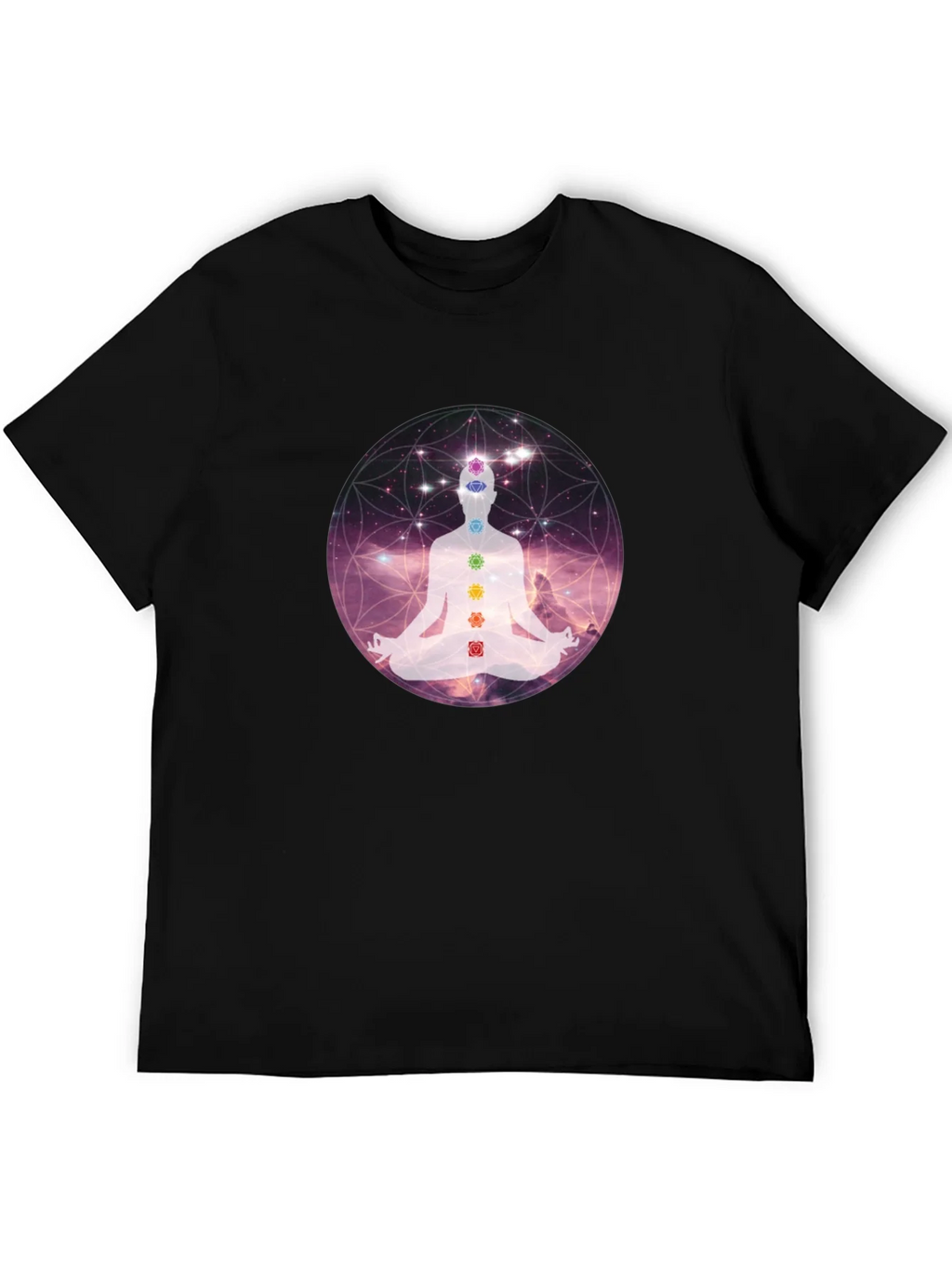 Chakra Meditation Graphic Tee - Relaxing Comfort
