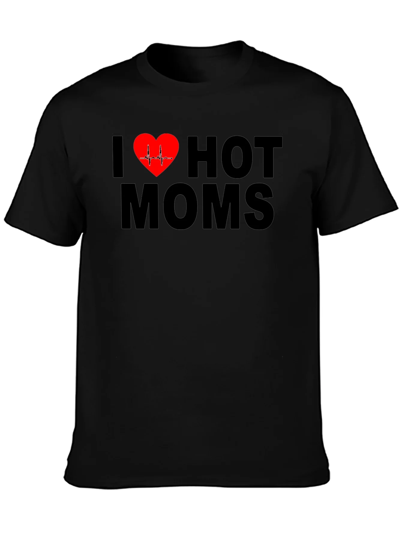 I Heart Hot Moms Graphic Tee - Bold Statement T-Shirt