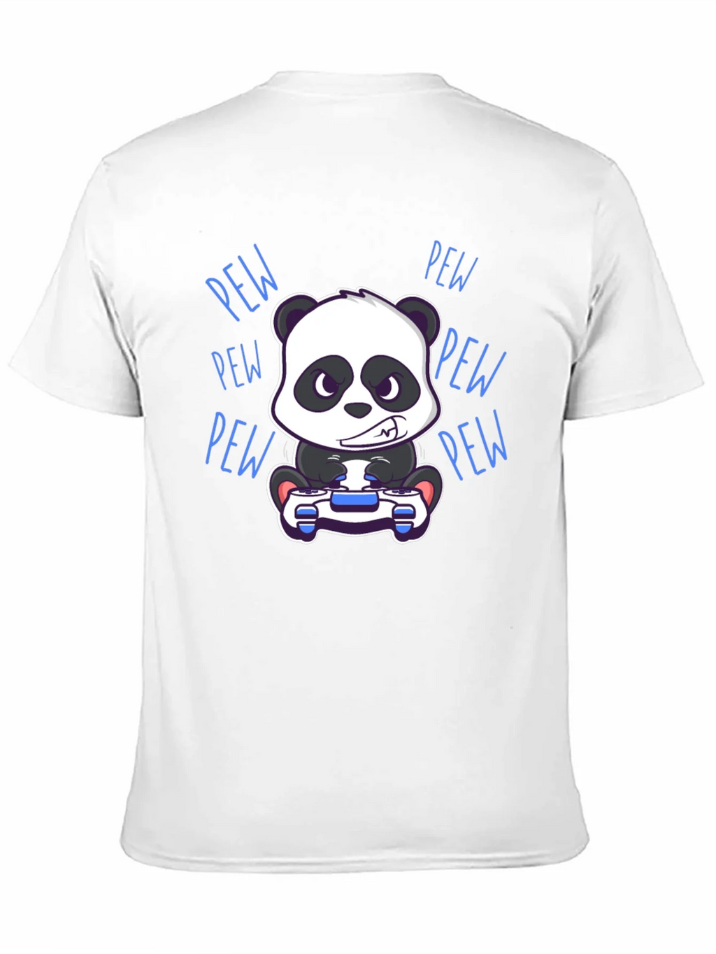 Gamer Panda Black T-Shirt - Pew Pew
