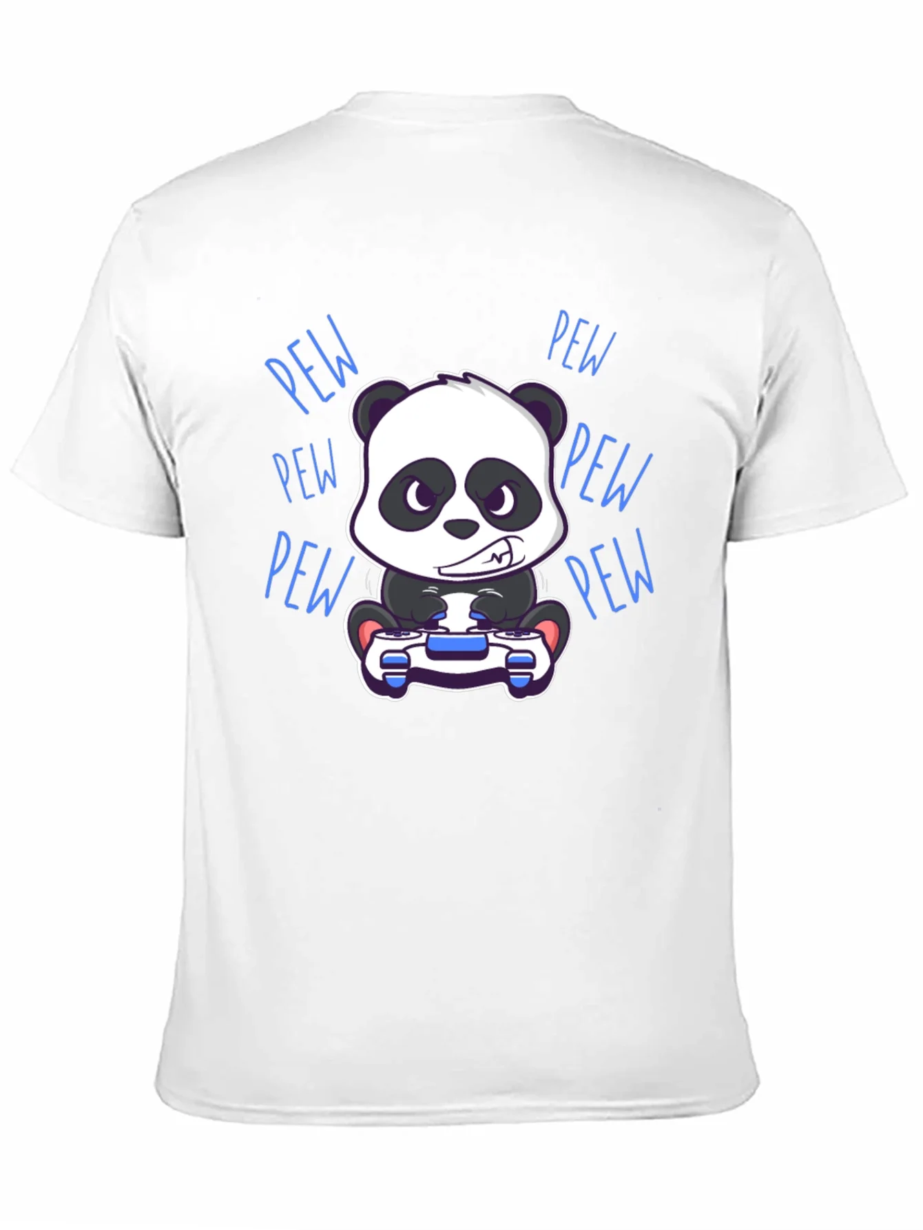Gamer Panda Black T-Shirt - Pew Pew