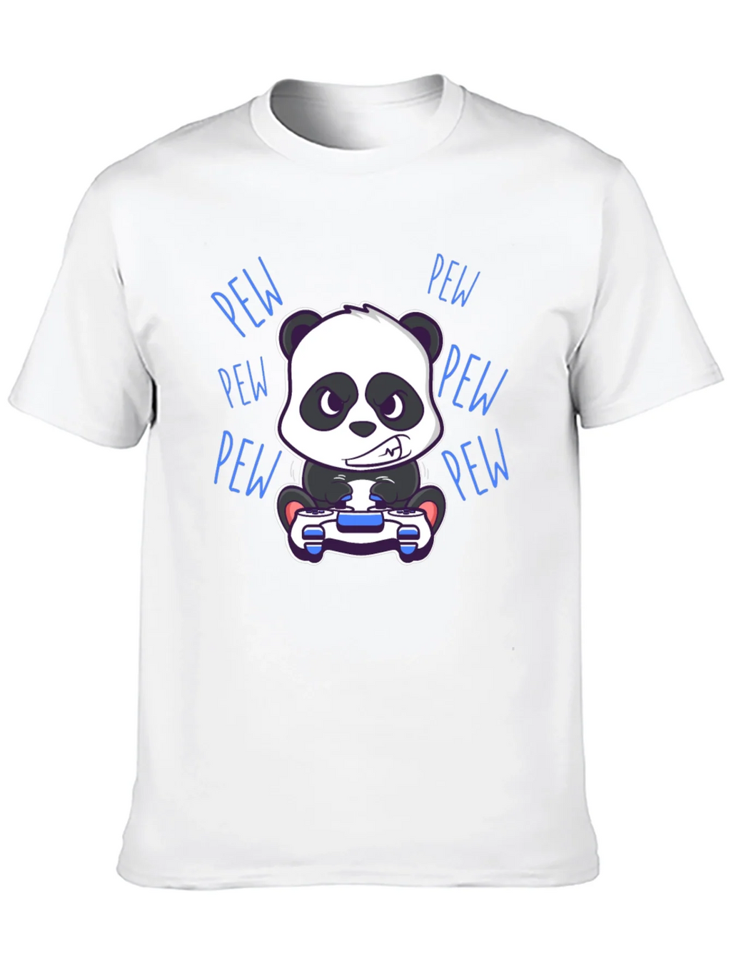 Gamer Panda Black T-Shirt - Pew Pew