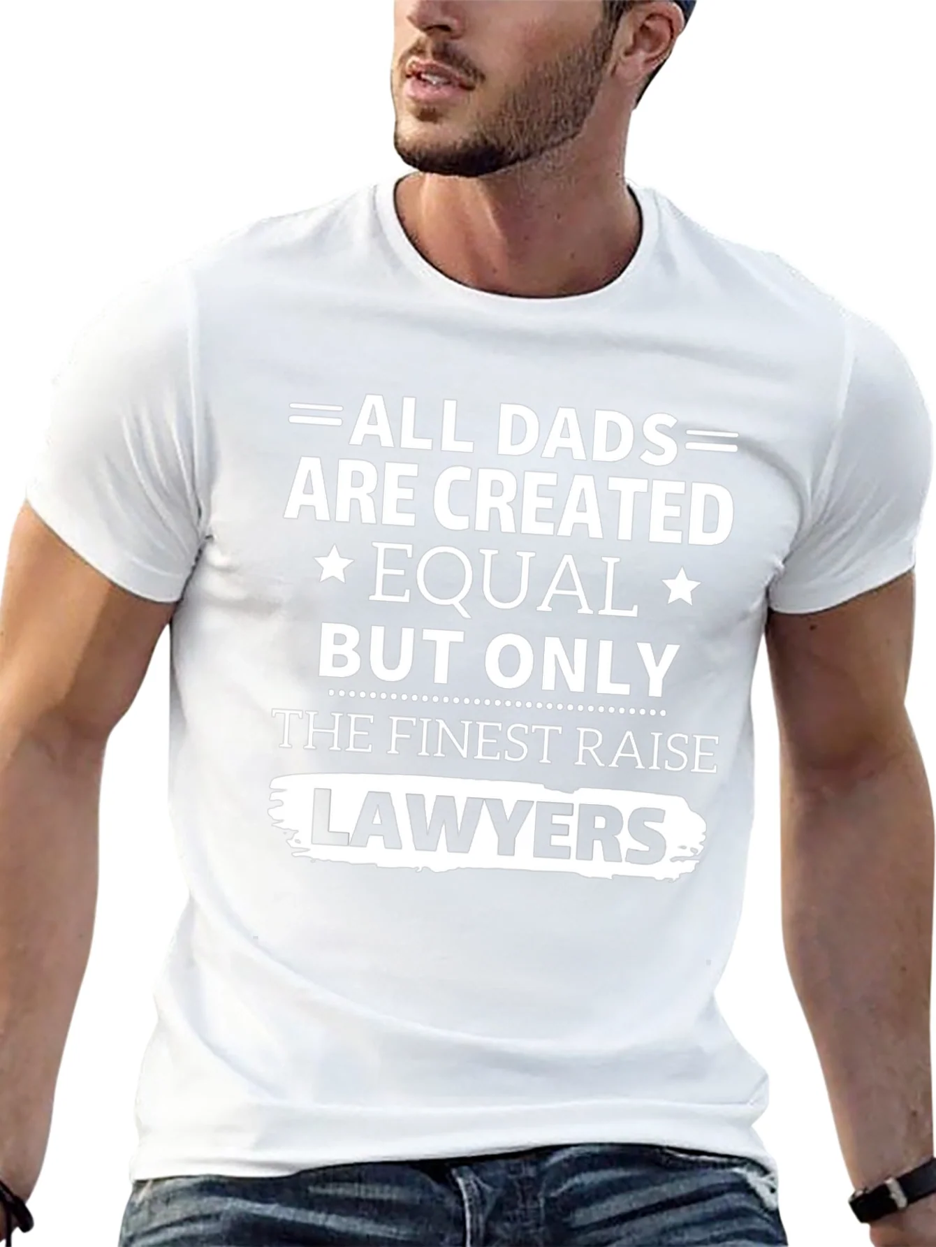 Finest Dads Raise Lawyers T-Shirt - Black